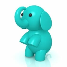 卡通大象玩具3d模型