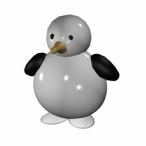 Model 3d Dolanan Penguin Lemak Kartun
