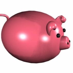 Toy Cartoon Fat Pig 3d model