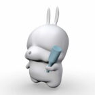 Character Cartoon Fat Rabbit