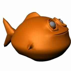Cartoon Fish Character 3d model