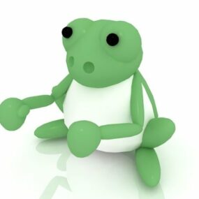 3д модель мультяшной игрушки-лягушки