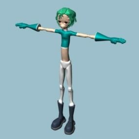 Character Cartoon Girl Figure 3d model
