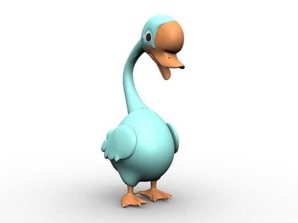 Character Cartoon Goose Free 3d Model - .Max, .Vray - Open3dModel