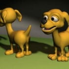 Cartoon Happy Dog Character