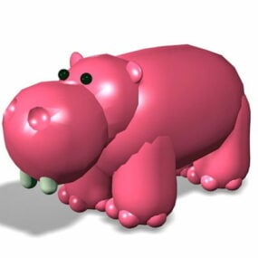 Cartoon Hippopotamus Toy 3d model