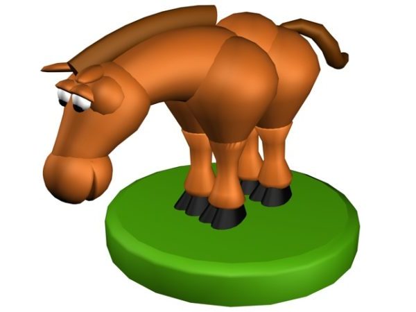 Cartoon Horse Toy Free 3d Model - .Max, .Vray - Open3dModel 136503