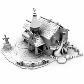 Kreslený 3D model domu