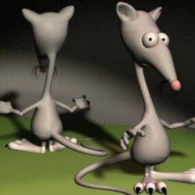 Mô hình 3d nhân vật chuột hoạt hình