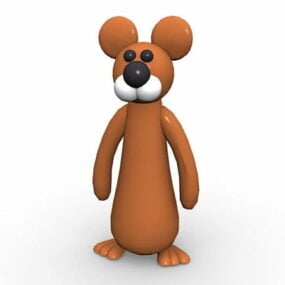 3д модель персонажа мультяшной мыши