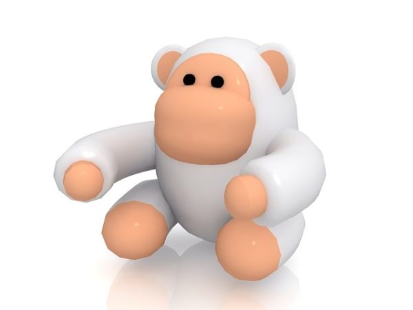 Cartoon Orangutan Toy Free 3d Model - .Max, .Vray - Open3dModel