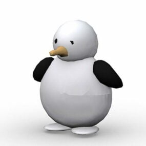 Personnage de dessin animé pingouin modèle 3D