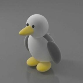 漫画のペンギンのおもちゃ 3D モデル