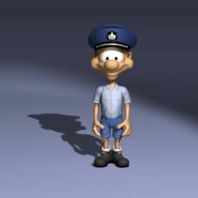 Cartoon Postman Character 3d model