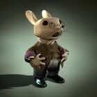Conejo de personaje de dibujos animados