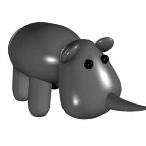 Cartoon Rhinoceros Toy 3d model