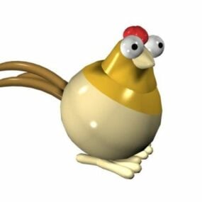 Toy Cartoon Rooster Cock 3d model