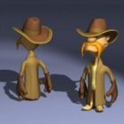 Cartoon Cowboy Sheriff Character