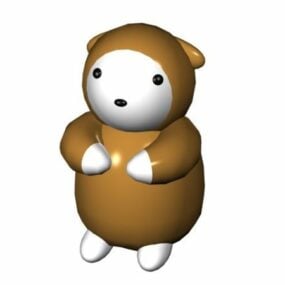 Modello 3d del giocattolo del bradipo del fumetto