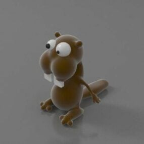 Karakter Cartoon Eekhoorn 3D-model
