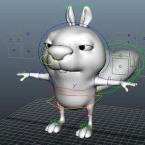 Character Cartoon Squirrel Rigged 3d model