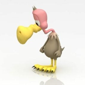 Character Cartoon Vulture 3d model