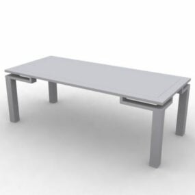 3д модель резного журнального столика с мебелью