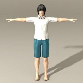 Casual Aziatische man 3D-model