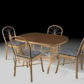 休闲厨房餐桌椅3D模型