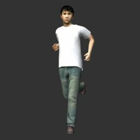 Casual Man Posing Character 3d-model