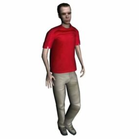 Character Casual Man Walking 3d model