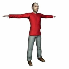 Character Casual Young Man Standing 3d model