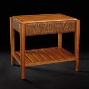 Furniture Caved Antique Bedside Table 3d model