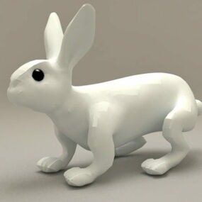 Estatua de conejo de cerámica modelo 3d