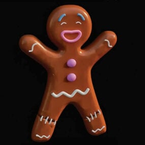 Model 3d Keramik Gingerbread Man