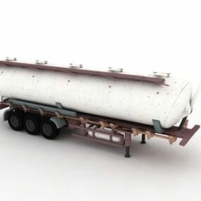 Chemical Liquid Tanker Trailer 3d-modell