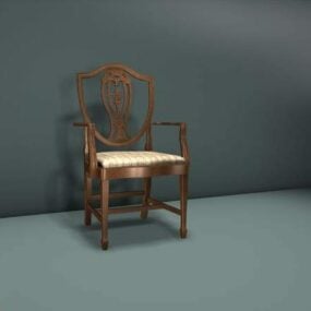 Kersenhouten stoel 3D-model
