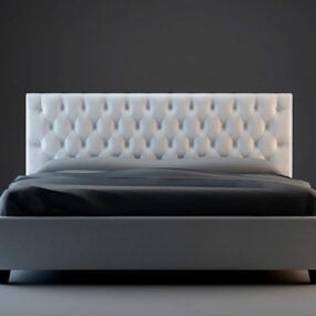 Modelo 3D de móveis de cama Chesterfield