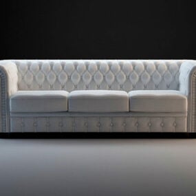 Model 3d Perabotan Chesterfield Sofa Set