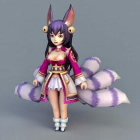 Model 3D dziewczyny Chibi Fox