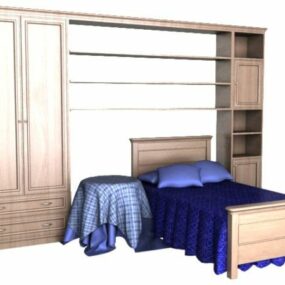 Kinderschlafzimmer-Schrankmöbel-Sets 3D-Modell
