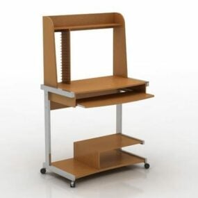 Modelo 3d de móveis de mesa de computador infantil