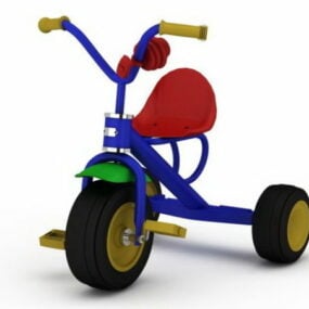 Üç Tekerlekli Çocuk Bisikleti 3d modeli