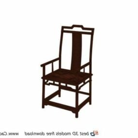 Chaise de dossier de meubles anciens chinois modèle 3D