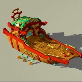 Chinese Boat Cartoon 3d model