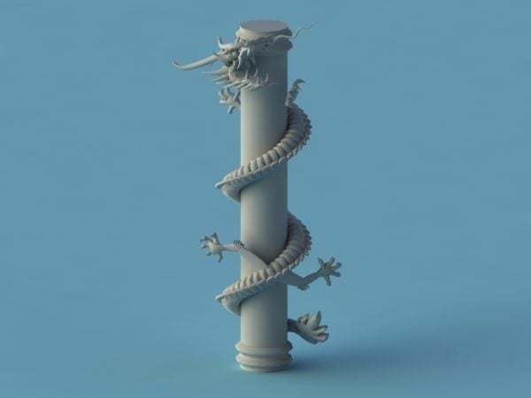 Chinese Dragon Pillar