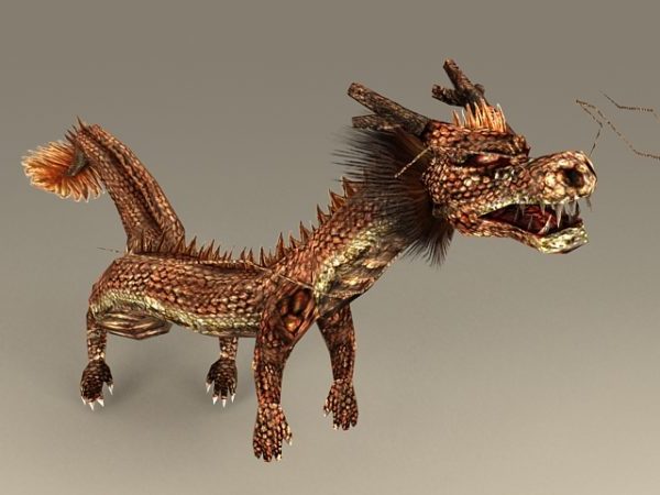 Chinese Dragon Rigged Free 3D Model - .Max, .Vray - Open3Dmodel