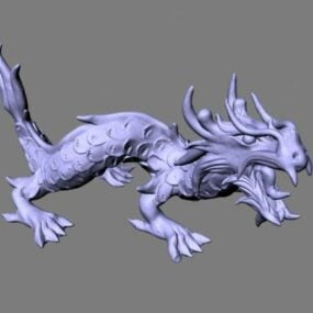 Chinese Dragon Sculpture 3d-modell