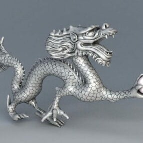 Model 3D Naga Cina Kanthi Bola