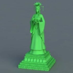 3д модель статуи китайской феи